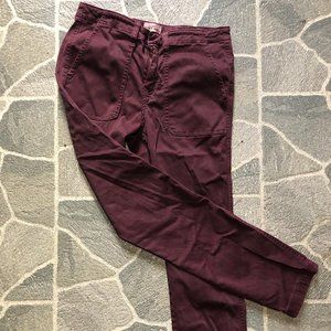 Womens J Crew Chino Dress Pants Maroon Size 27